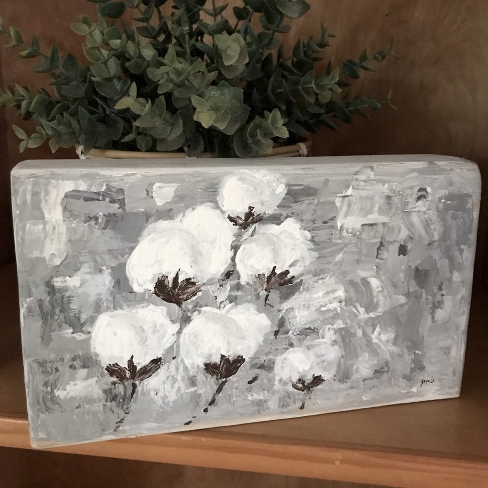 Recycled wood art with COTTON